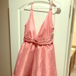 Pink satin cami dress